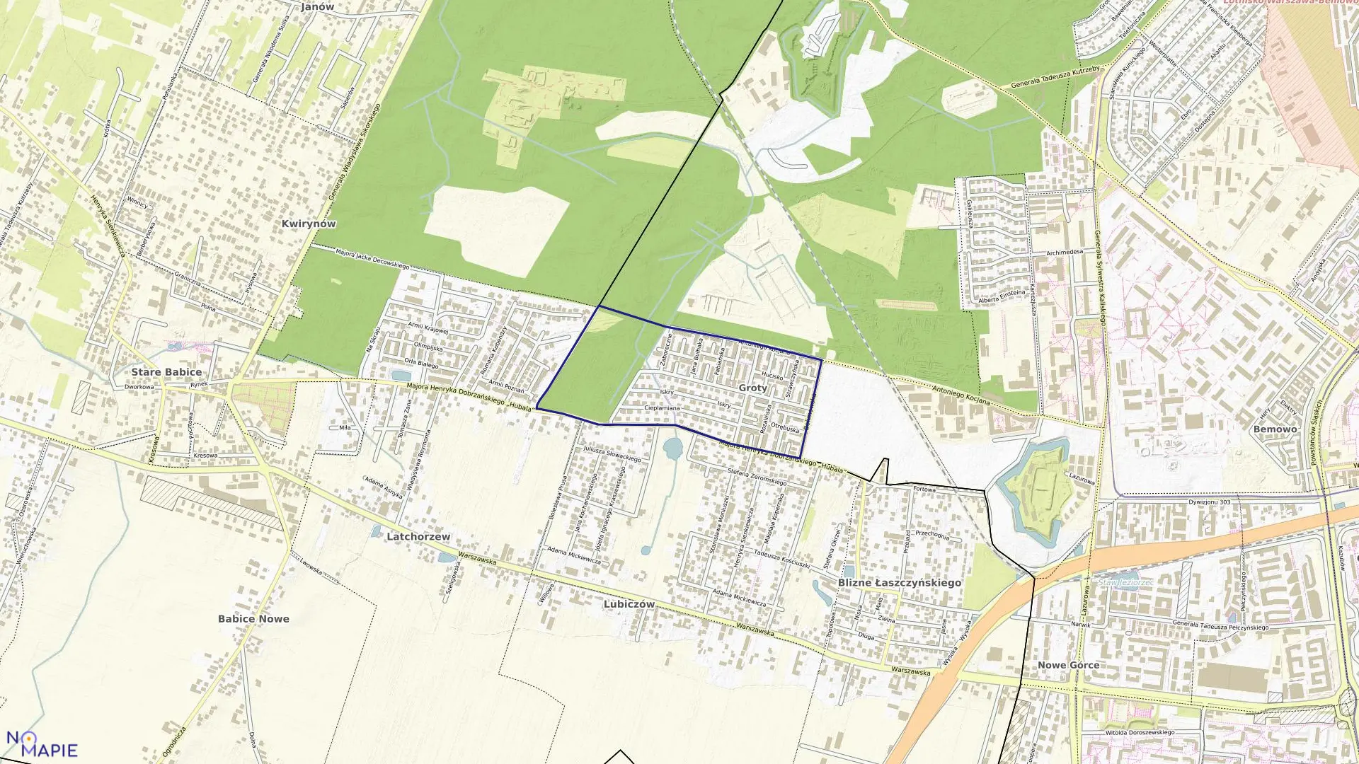 Mapa obrębu 6-10-05 w mieście Warszawa