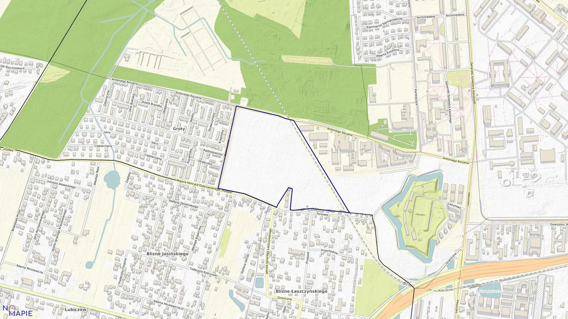 Mapa obrębu 6-10-06 w mieście Warszawa