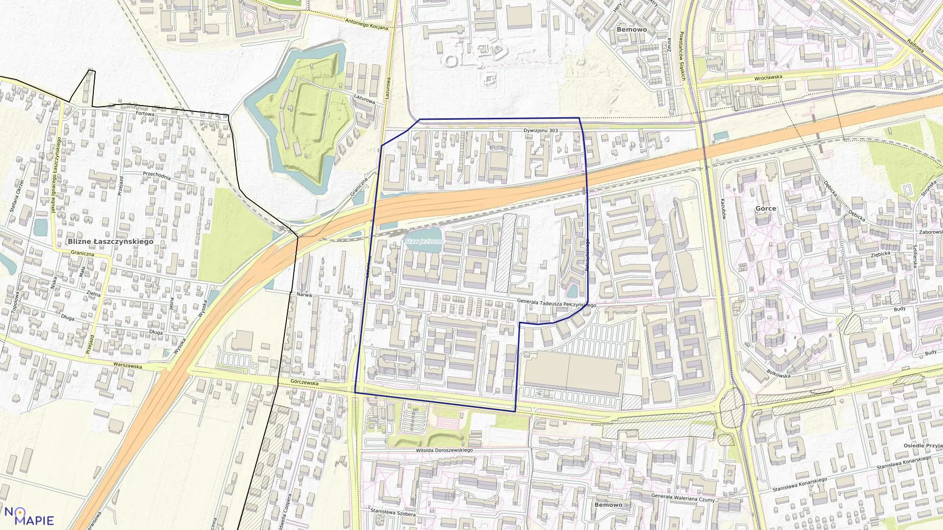 Mapa obrębu 6-11-02 w mieście Warszawa