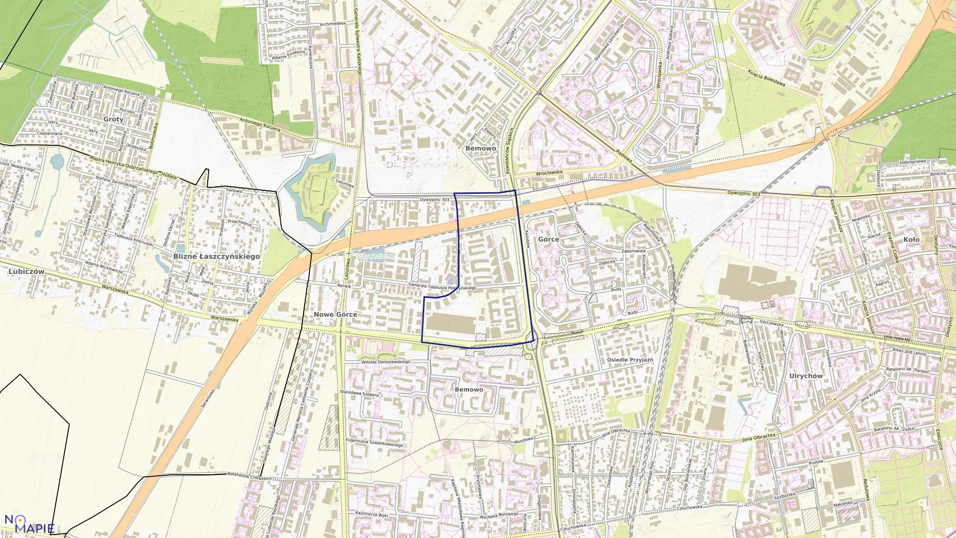 Mapa obrębu 6-11-03 w mieście Warszawa