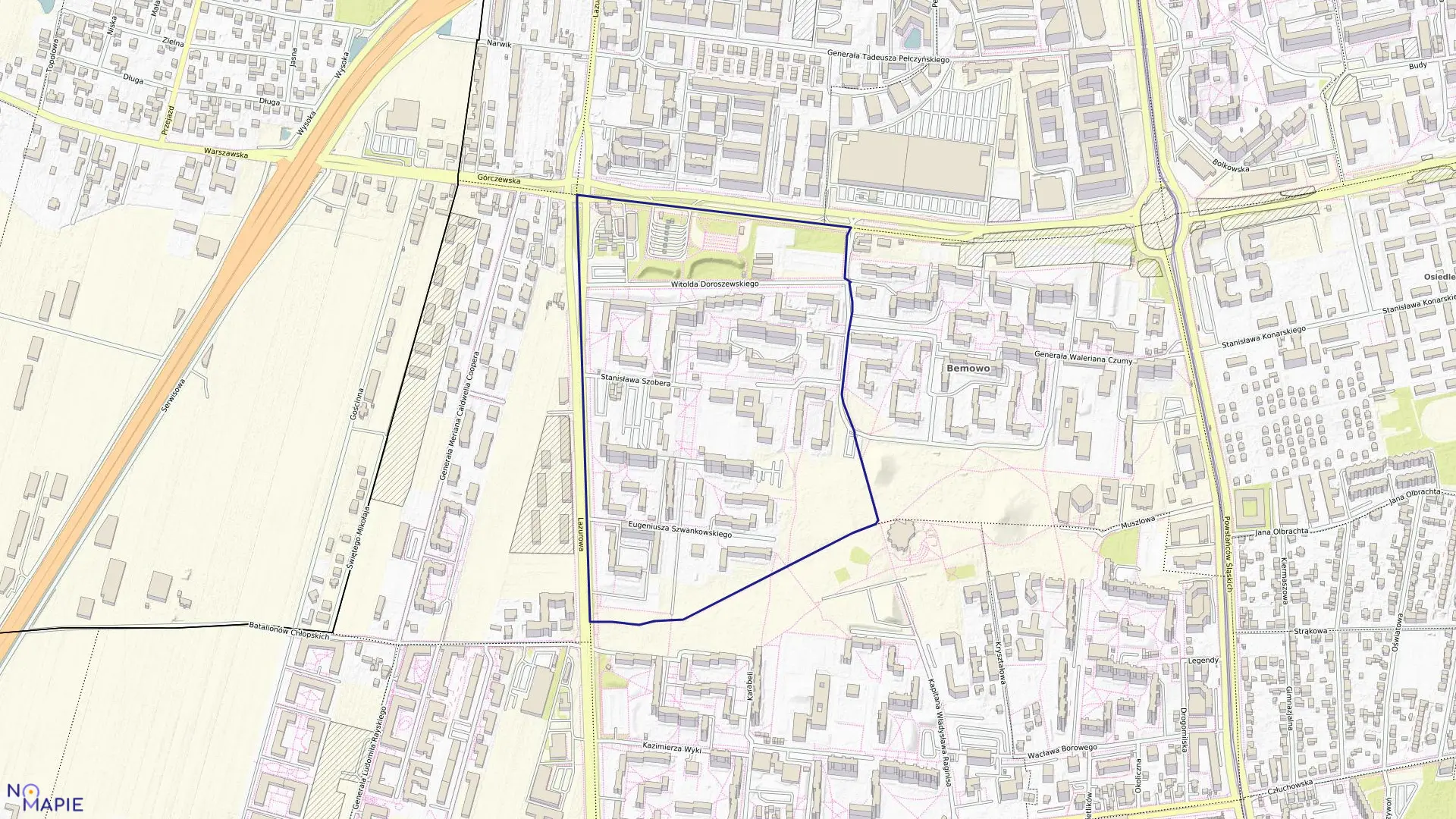 Mapa obrębu 6-11-09 w mieście Warszawa