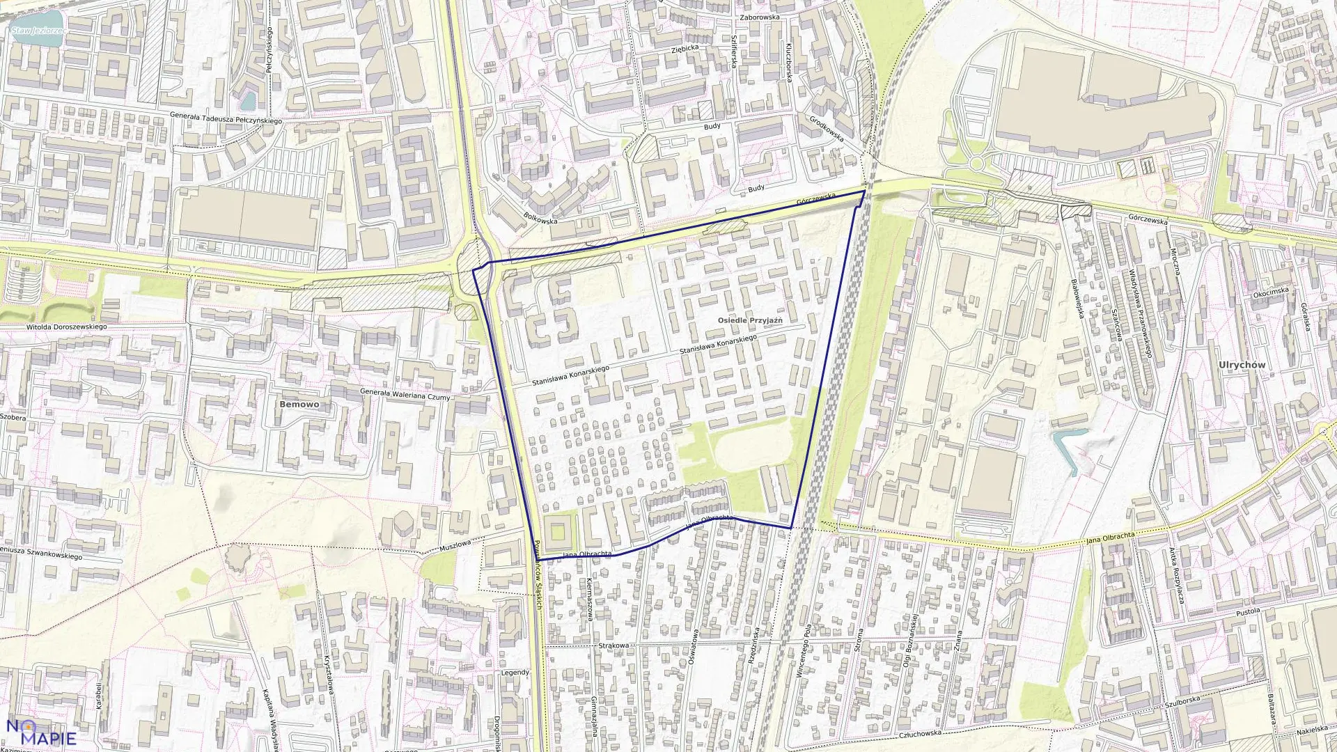 Mapa obrębu 6-11-11 w mieście Warszawa