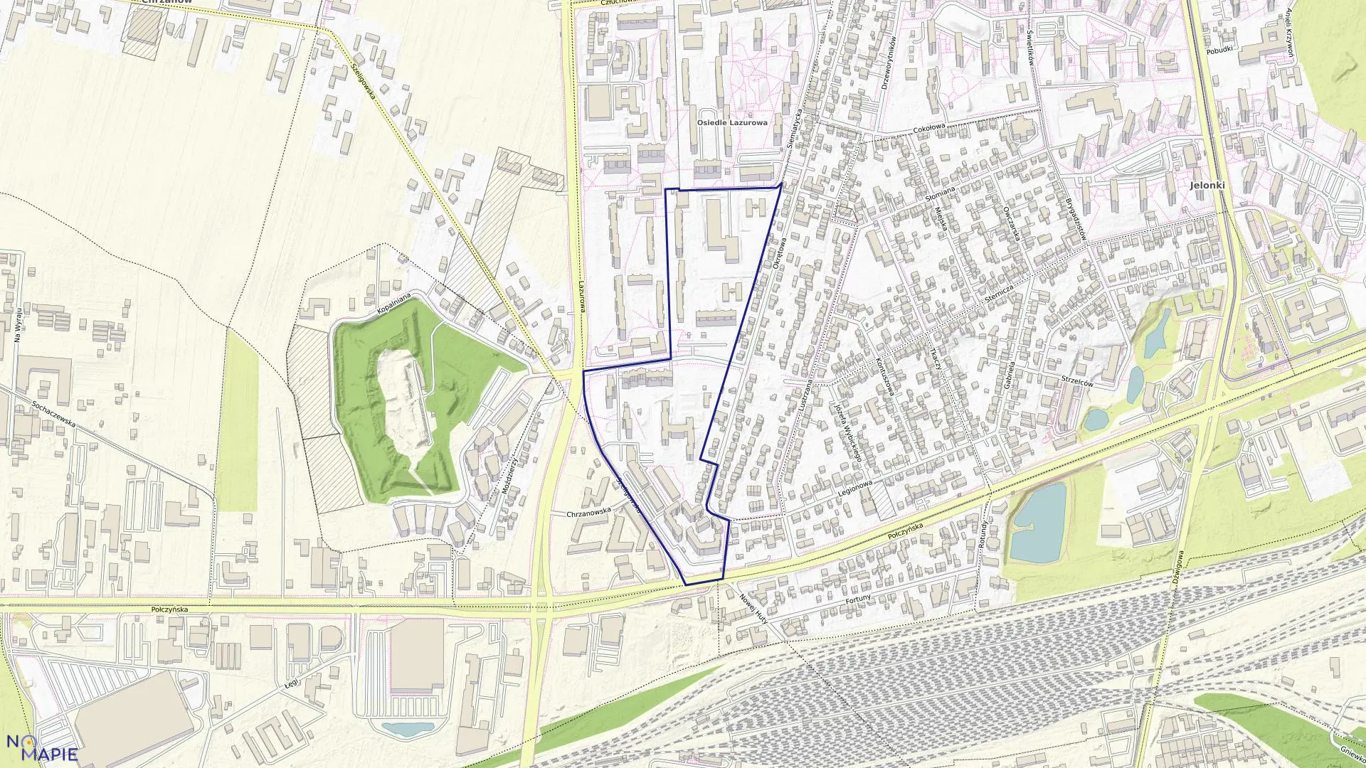 Mapa obrębu 6-12-10 w mieście Warszawa