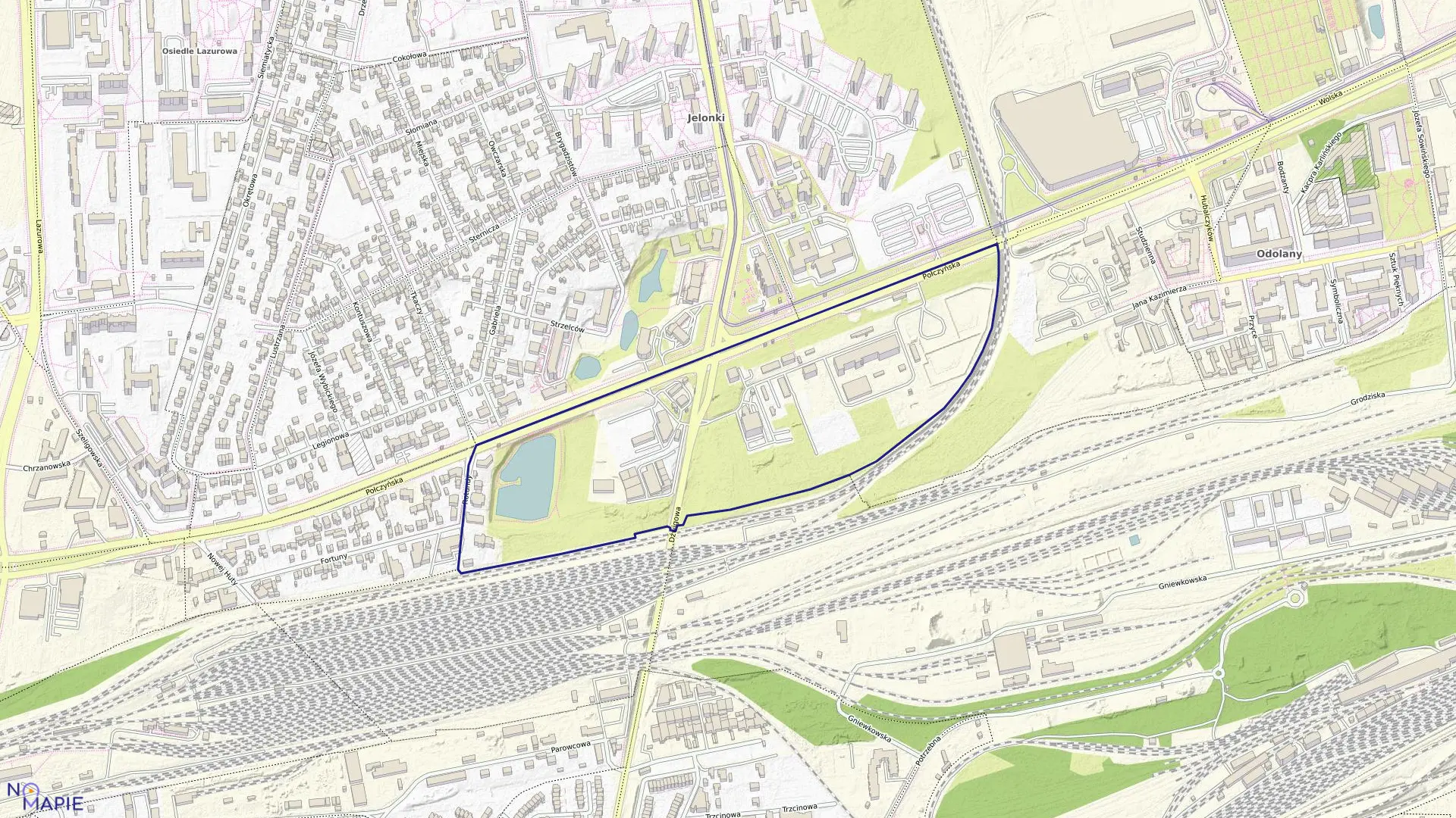 Mapa obrębu 6-12-17 w mieście Warszawa