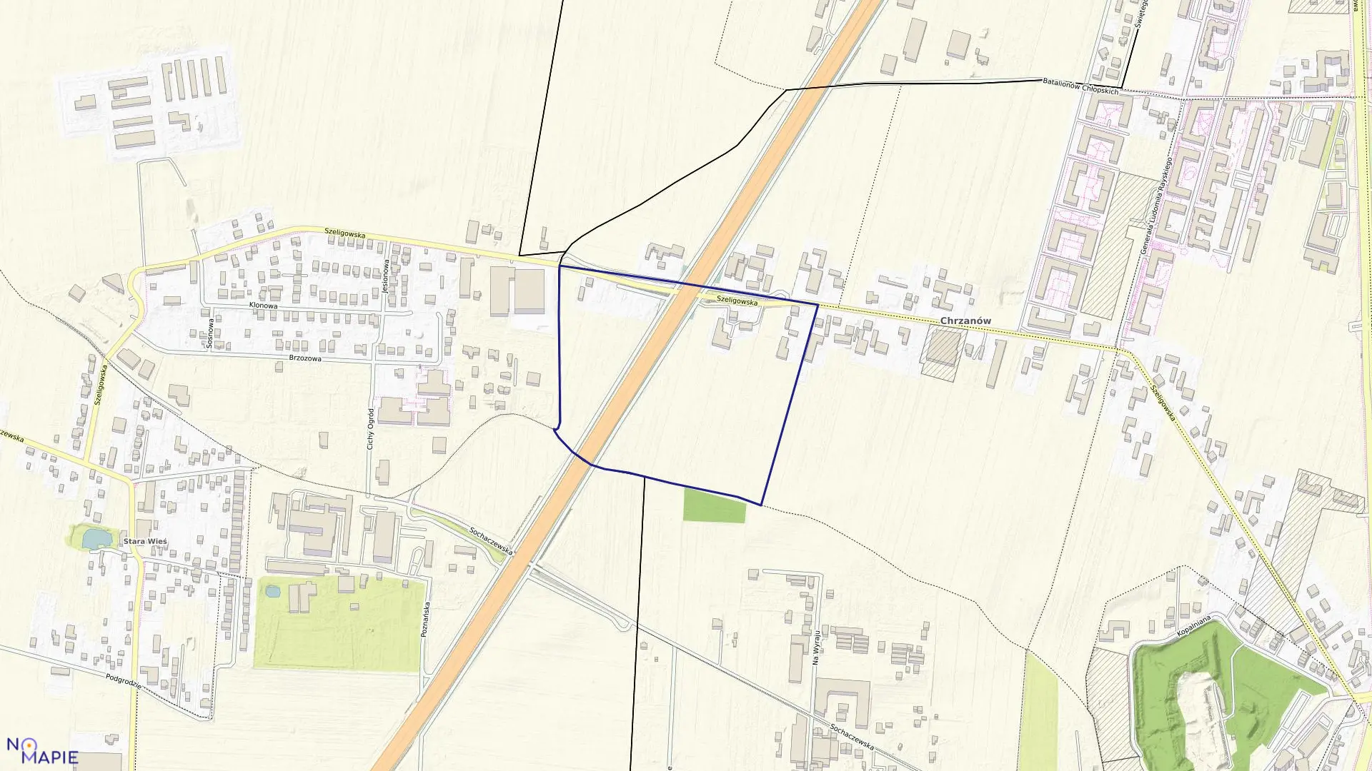 Mapa obrębu 6-13-03 w mieście Warszawa