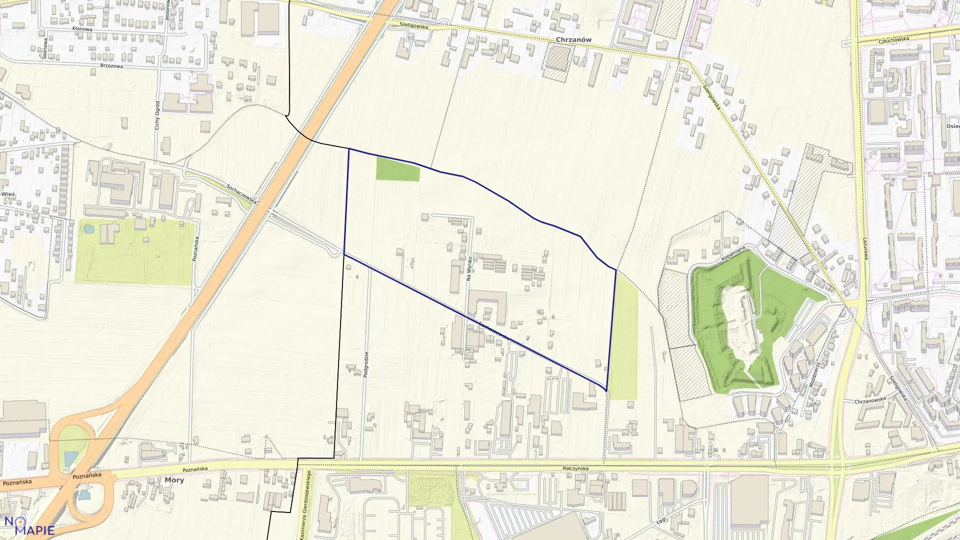 Mapa obrębu 6-13-07 w mieście Warszawa