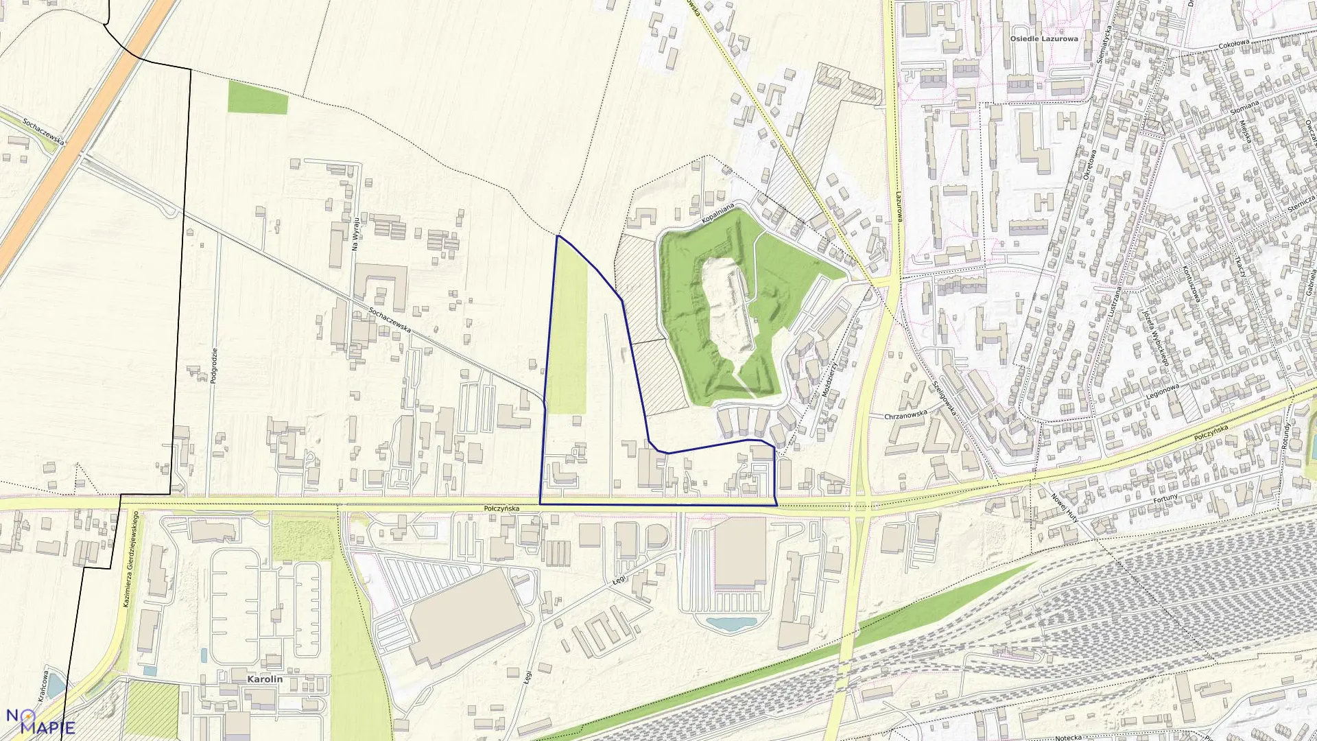 Mapa obrębu 6-13-09 w mieście Warszawa