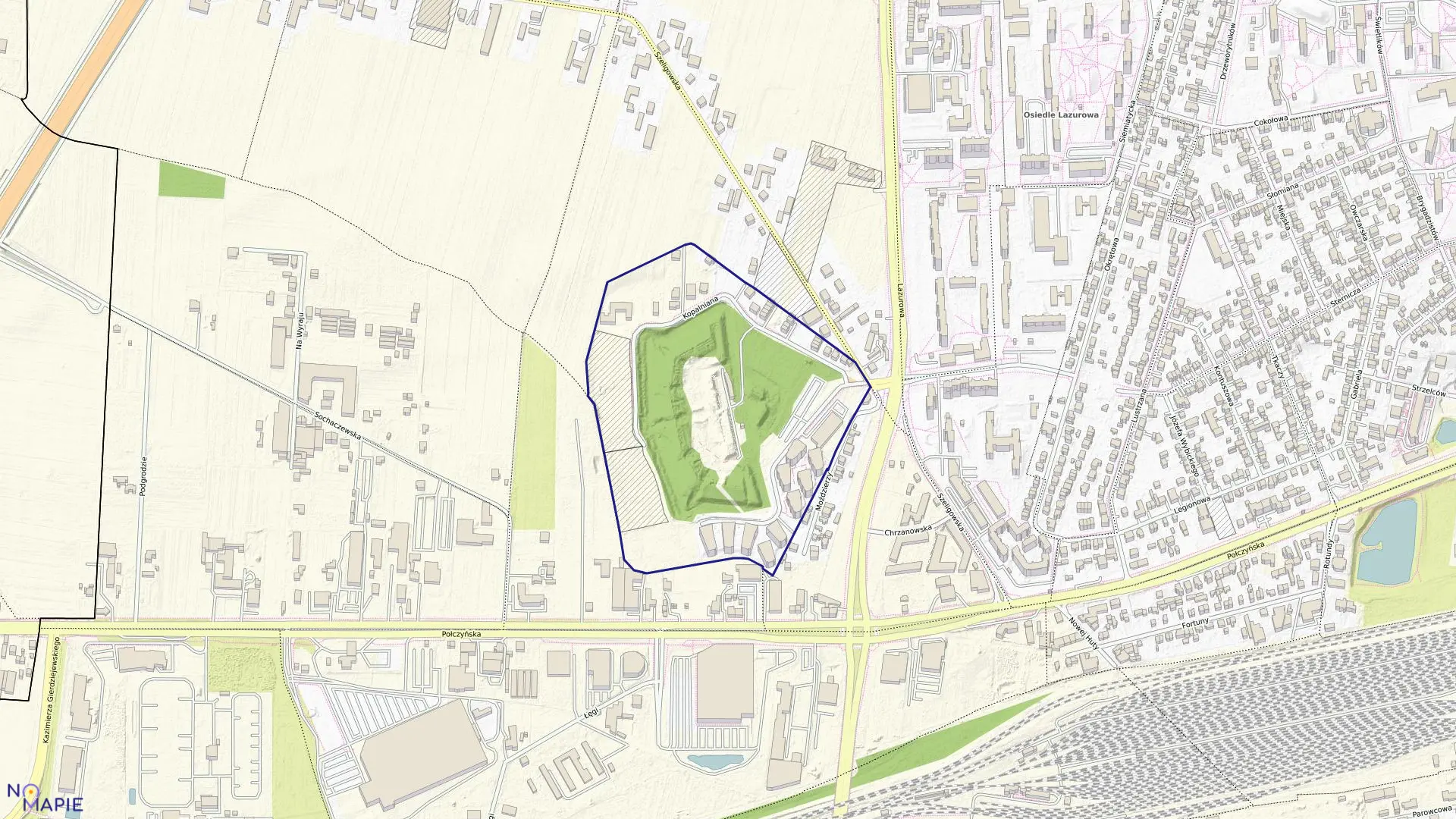 Mapa obrębu 6-13-10 w mieście Warszawa