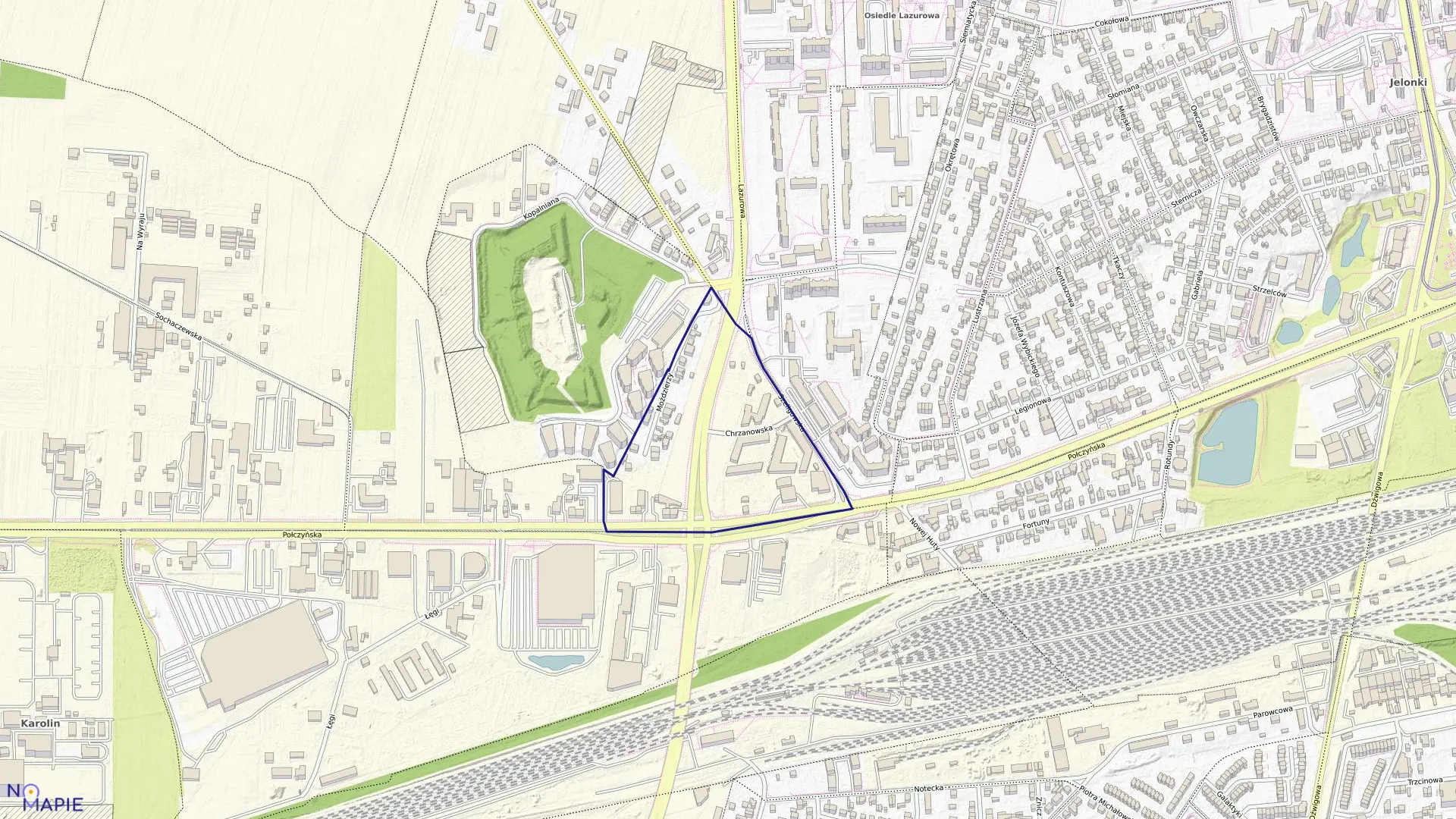 Mapa obrębu 6-13-11 w mieście Warszawa