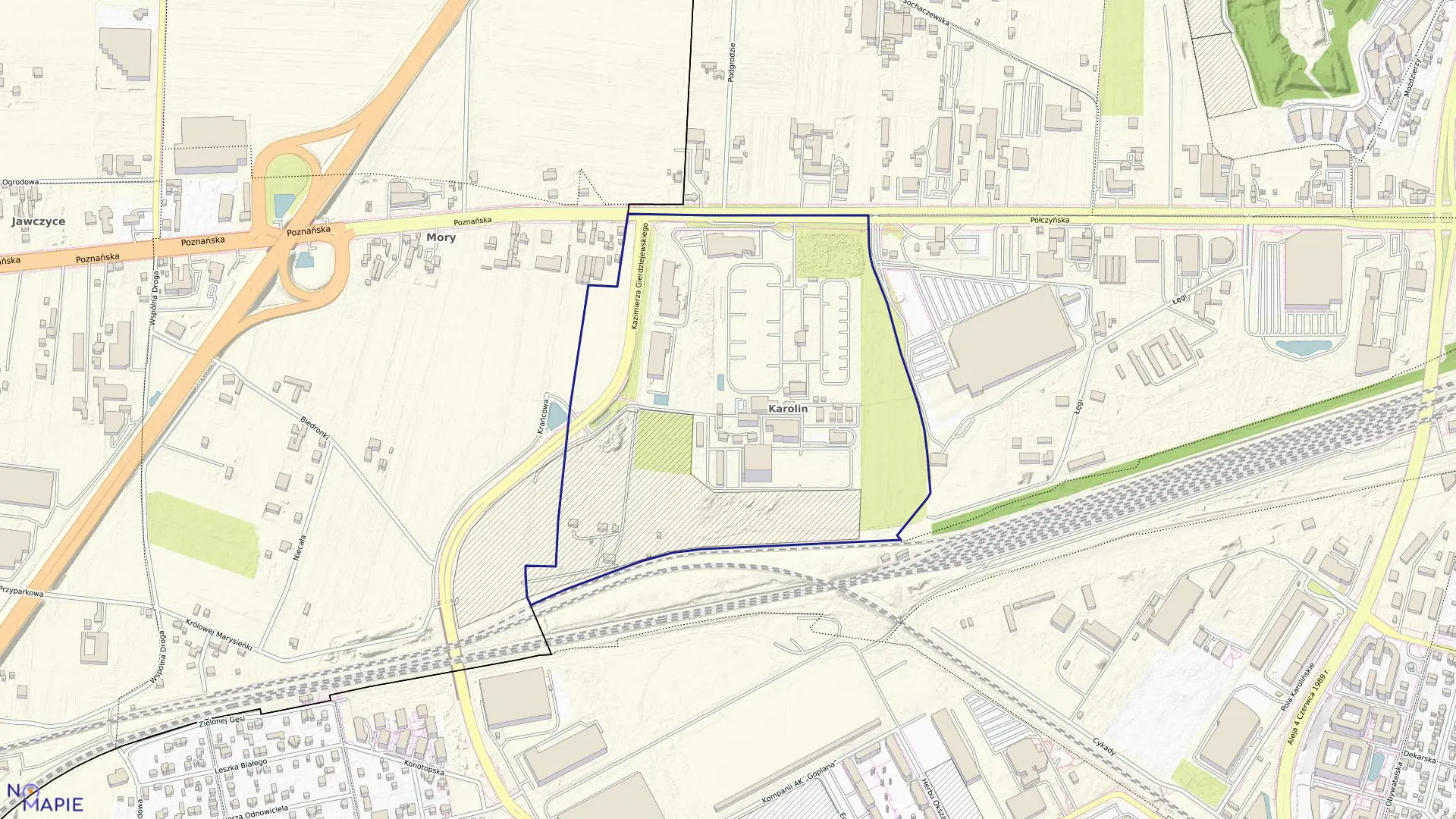 Mapa obrębu 6-13-12 w mieście Warszawa