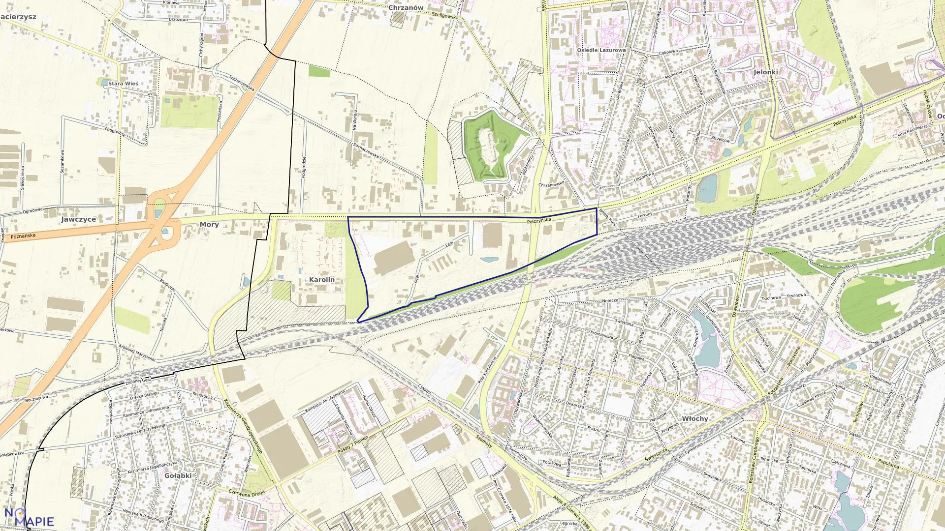 Mapa obrębu 6-13-13 w mieście Warszawa