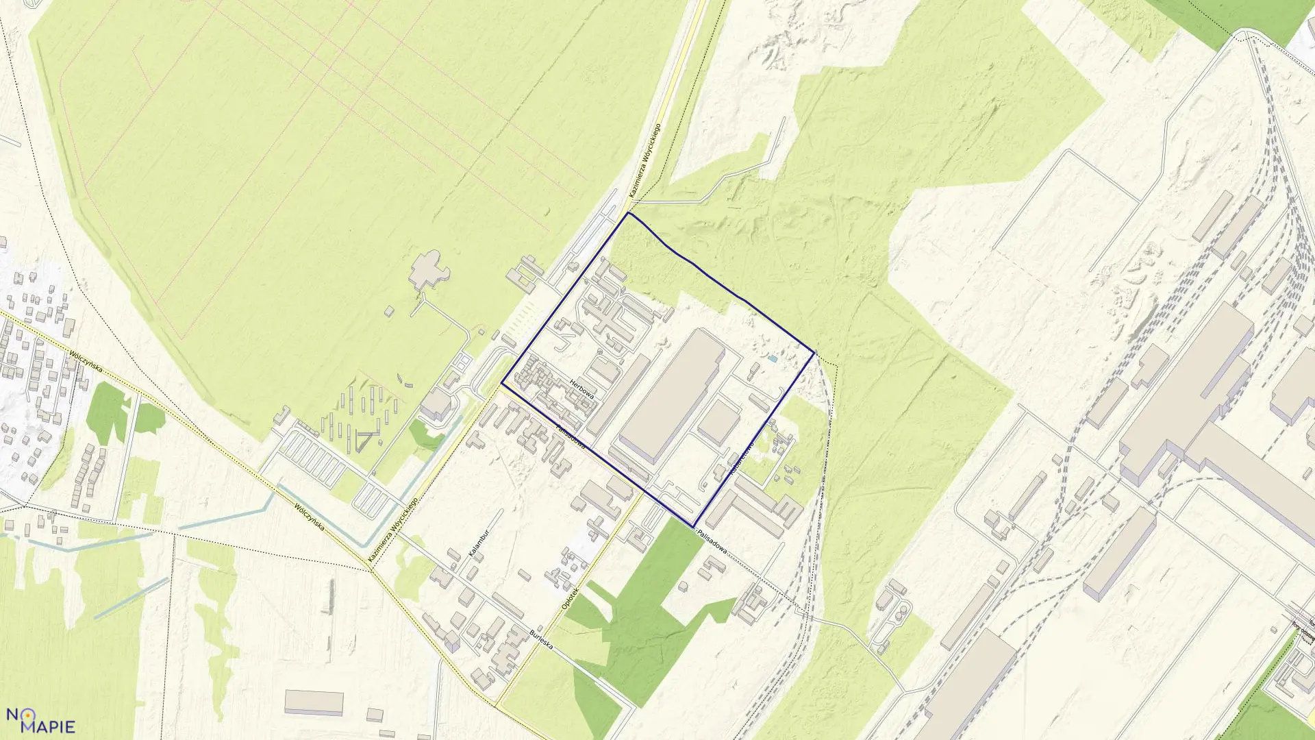 Mapa obrębu 7-11-01 w mieście Warszawa