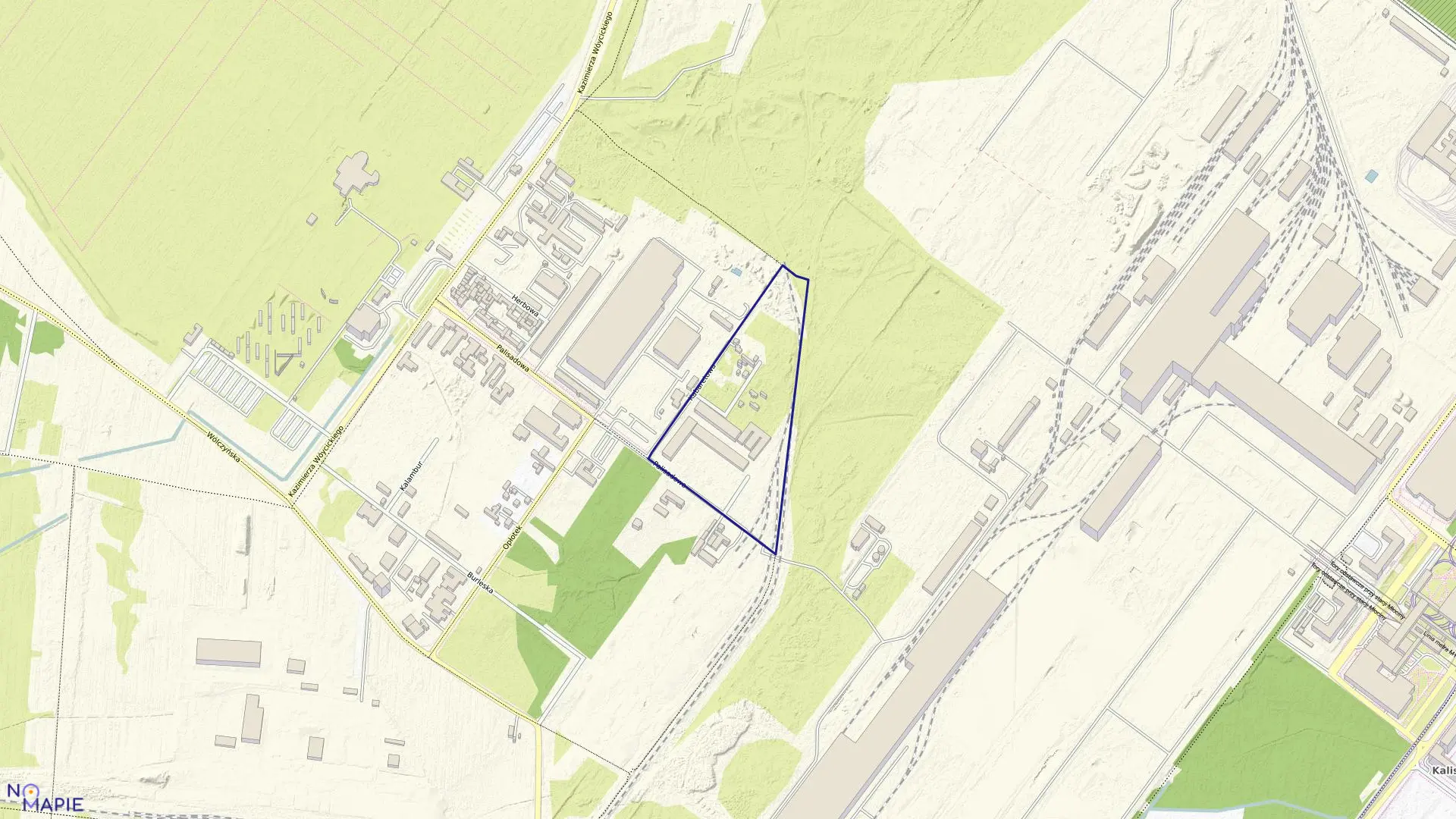 Mapa obrębu 7-11-02 w mieście Warszawa