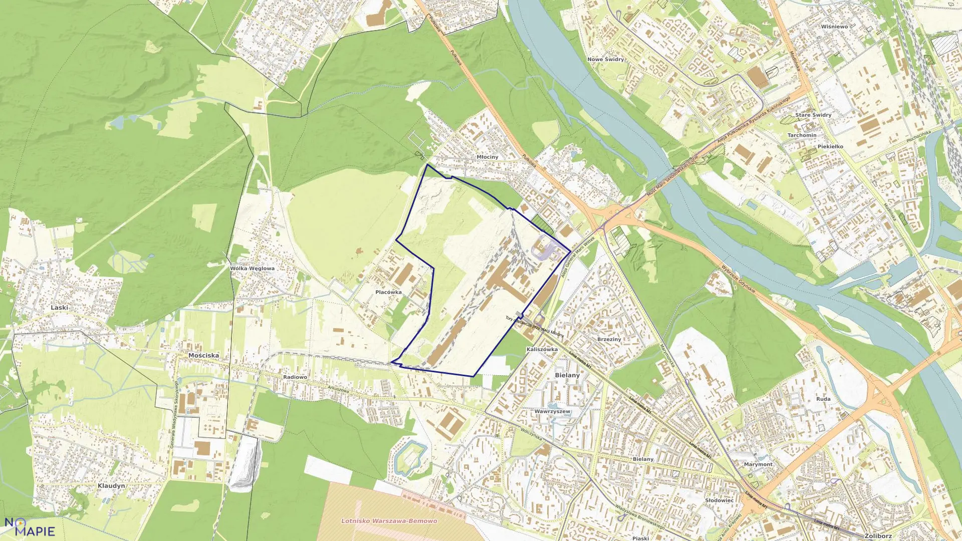 Mapa obrębu 7-11-03 w mieście Warszawa