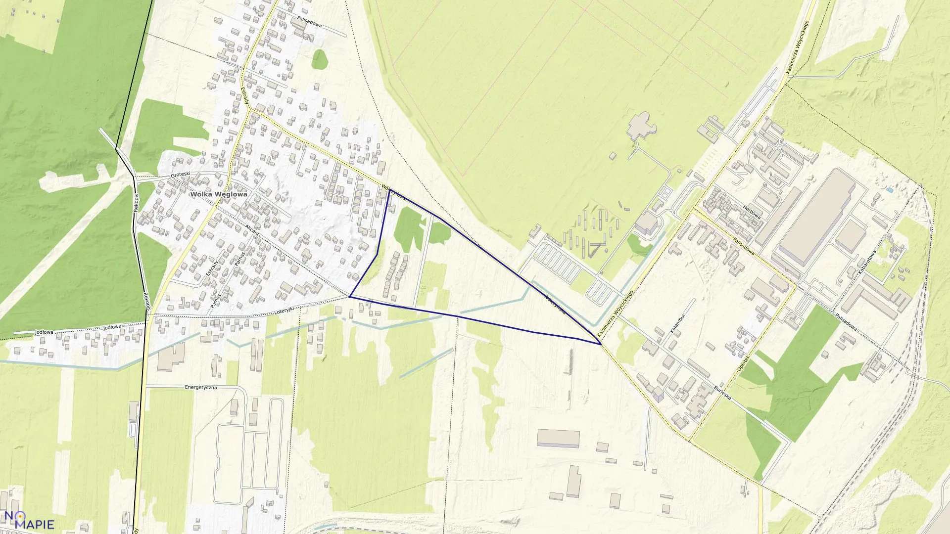 Mapa obrębu 7-11-05 w mieście Warszawa