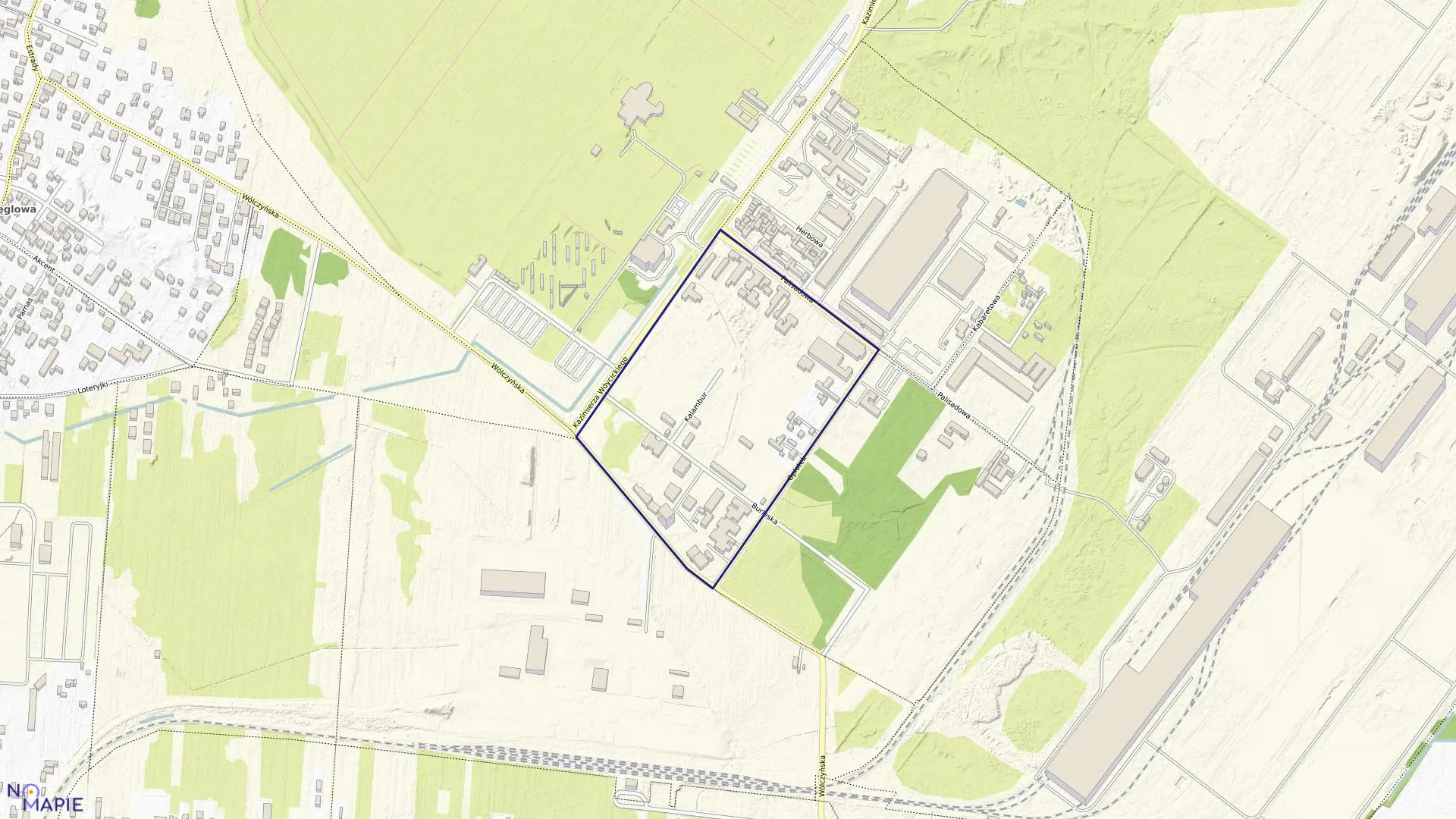 Mapa obrębu 7-11-06 w mieście Warszawa