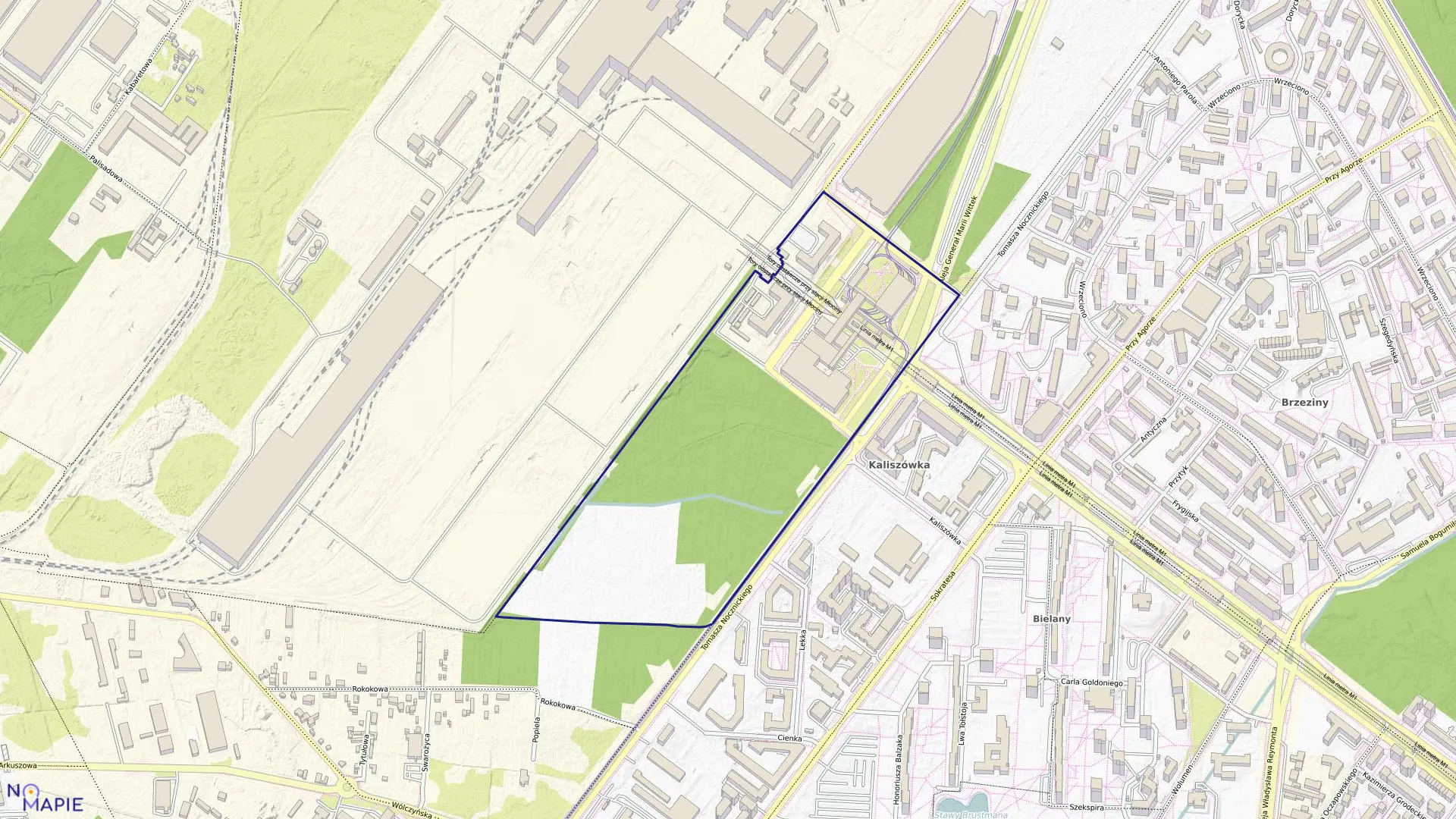 Mapa obrębu 7-11-08 w mieście Warszawa