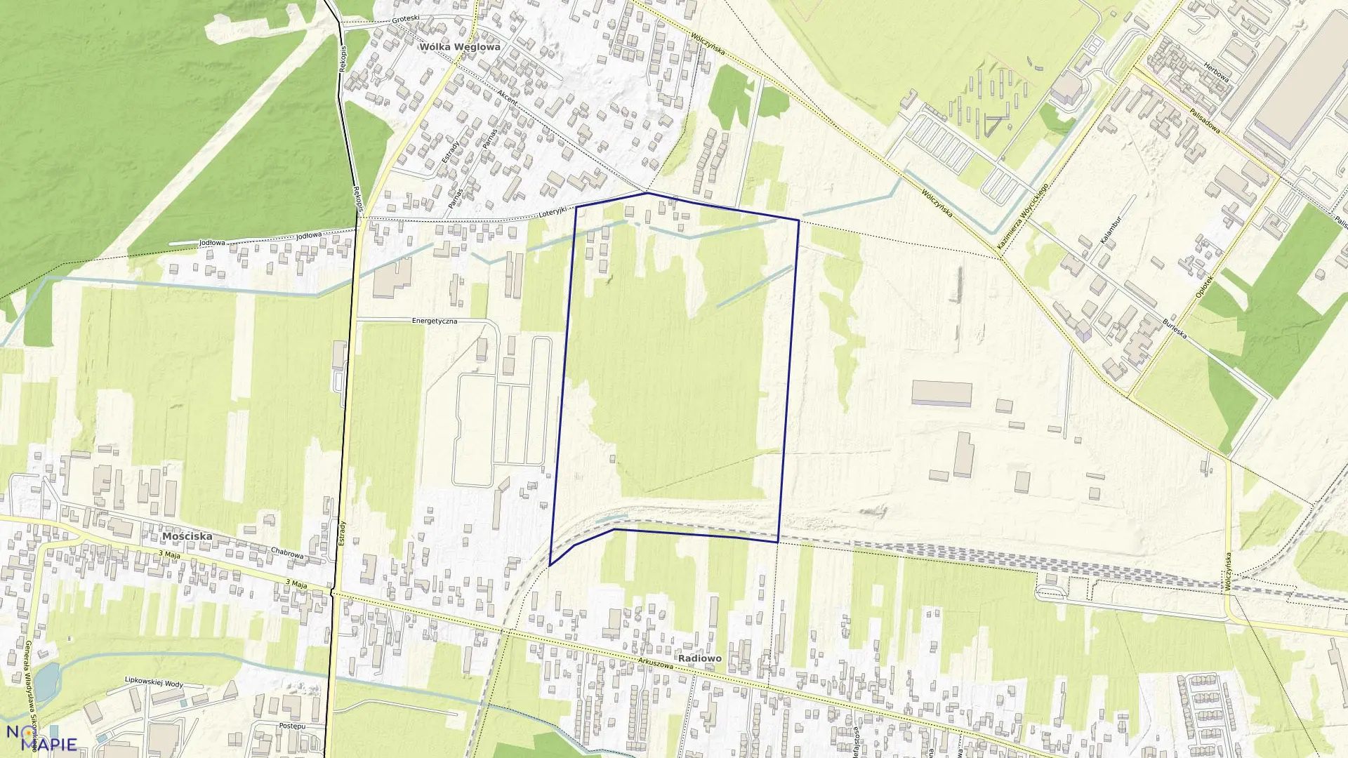 Mapa obrębu 7-11-09 w mieście Warszawa