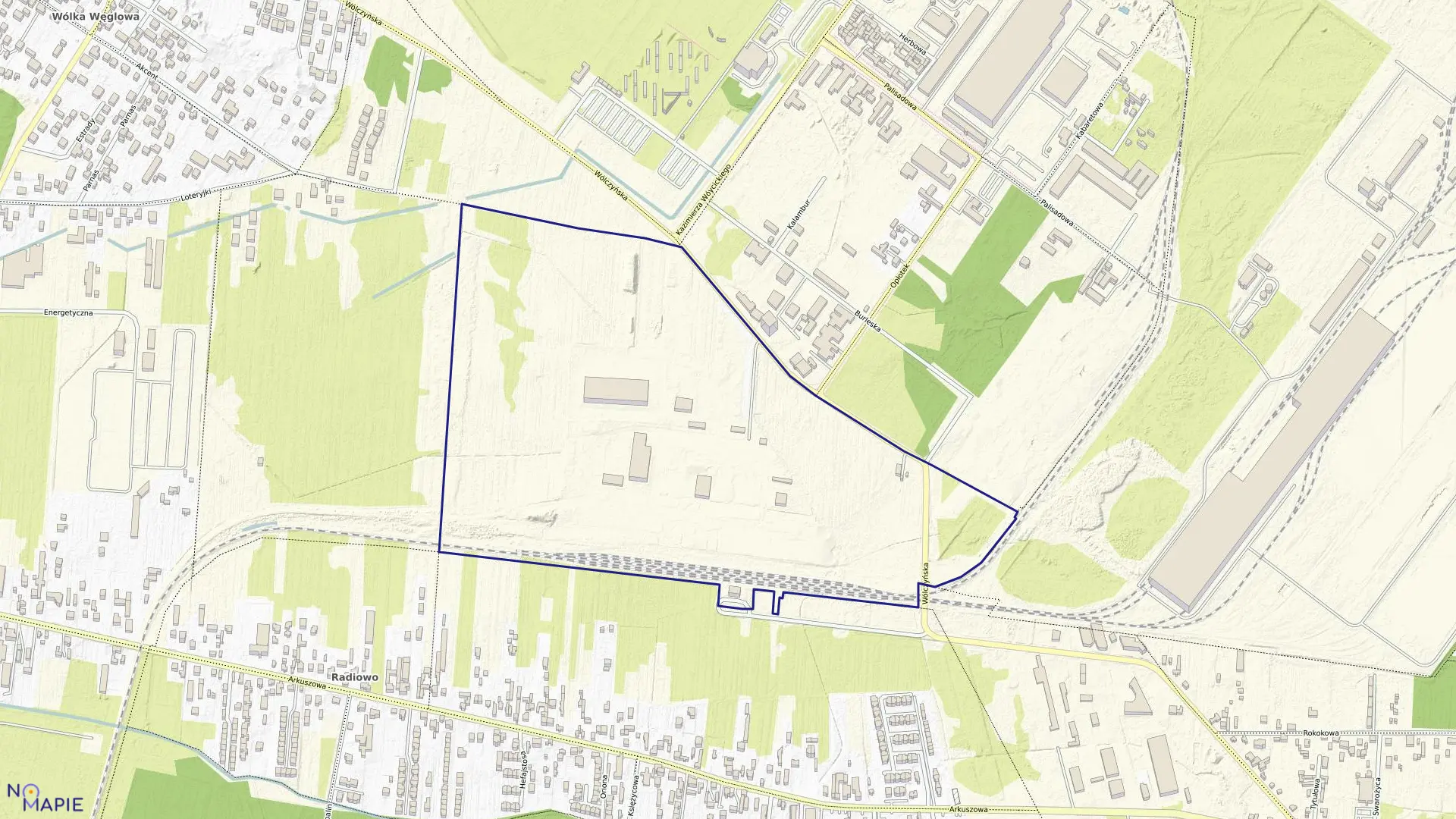 Mapa obrębu 7-11-10 w mieście Warszawa