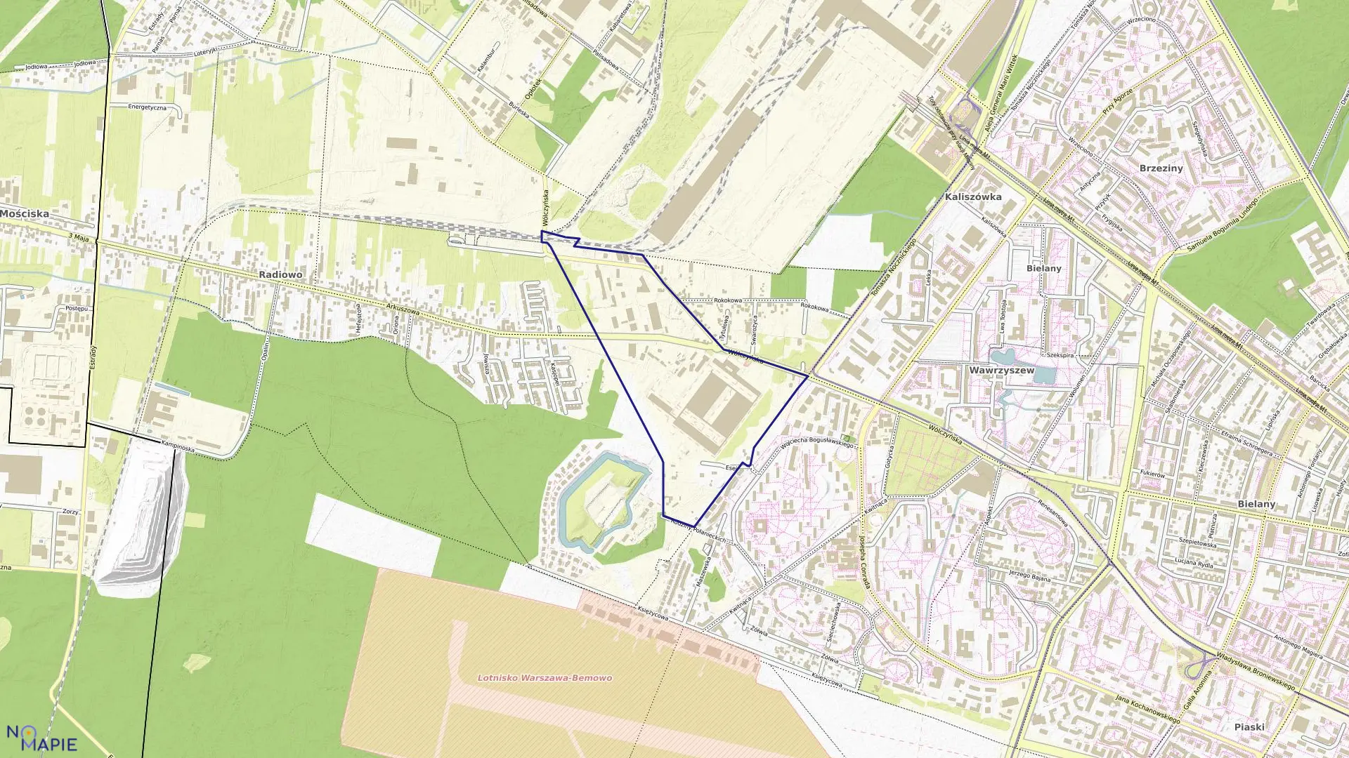 Mapa obrębu 7-11-11 w mieście Warszawa