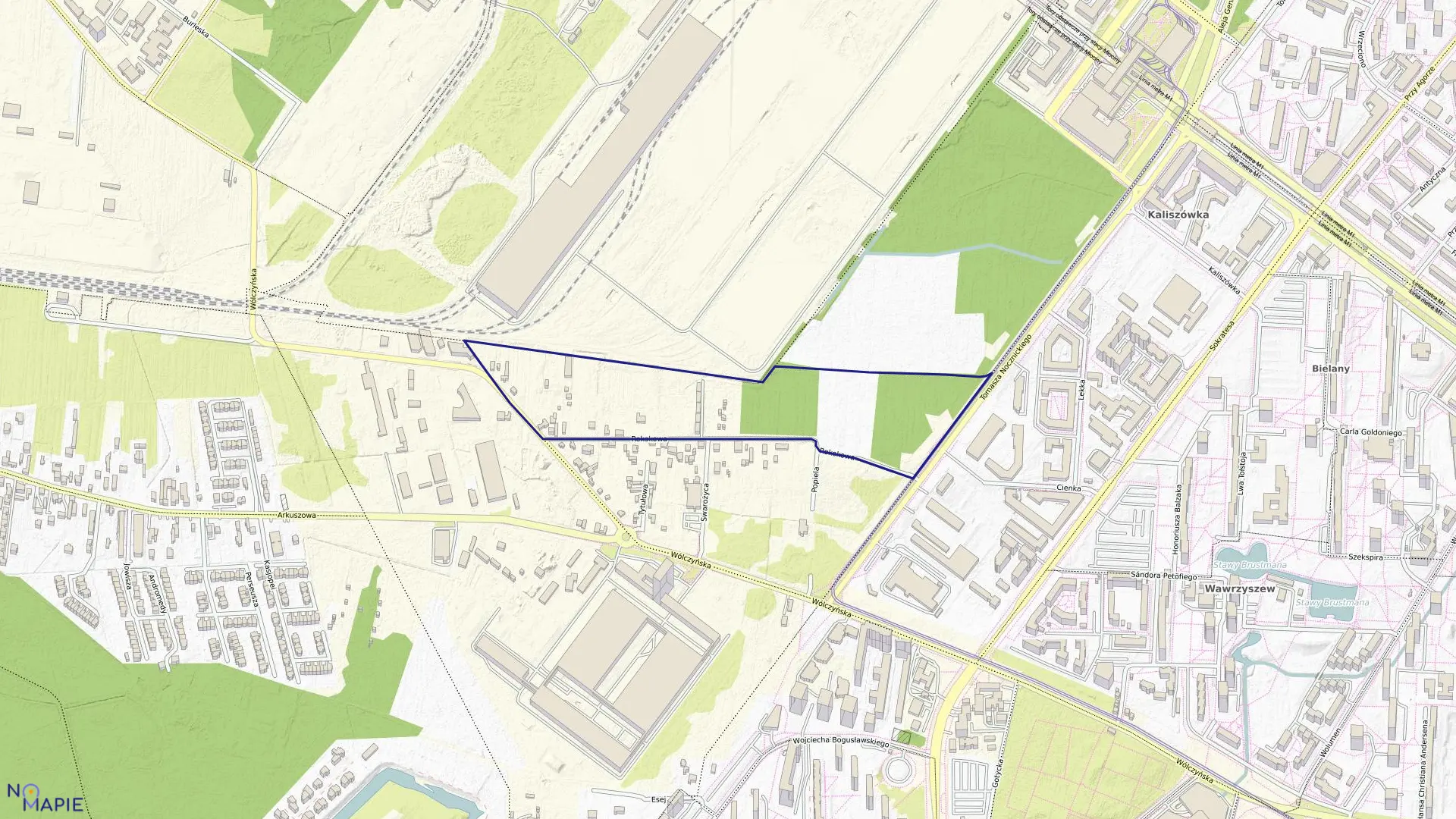 Mapa obrębu 7-11-12 w mieście Warszawa