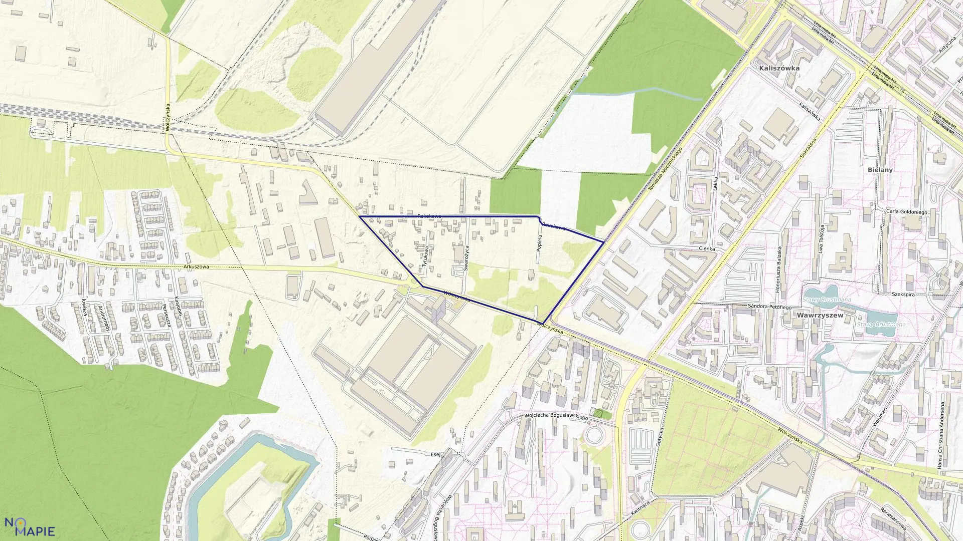 Mapa obrębu 7-11-13 w mieście Warszawa