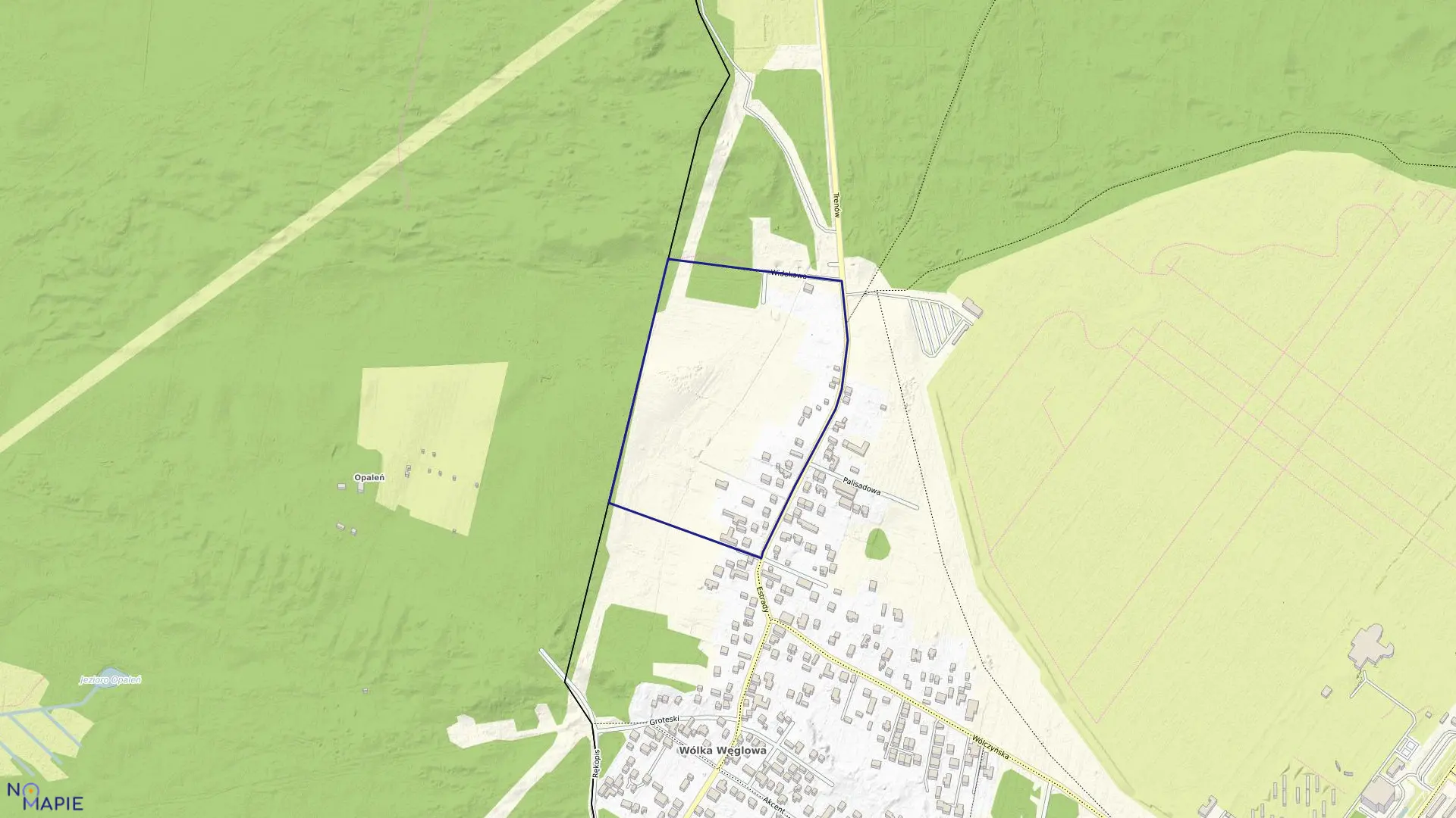 Mapa obrębu 7-12-01 w mieście Warszawa