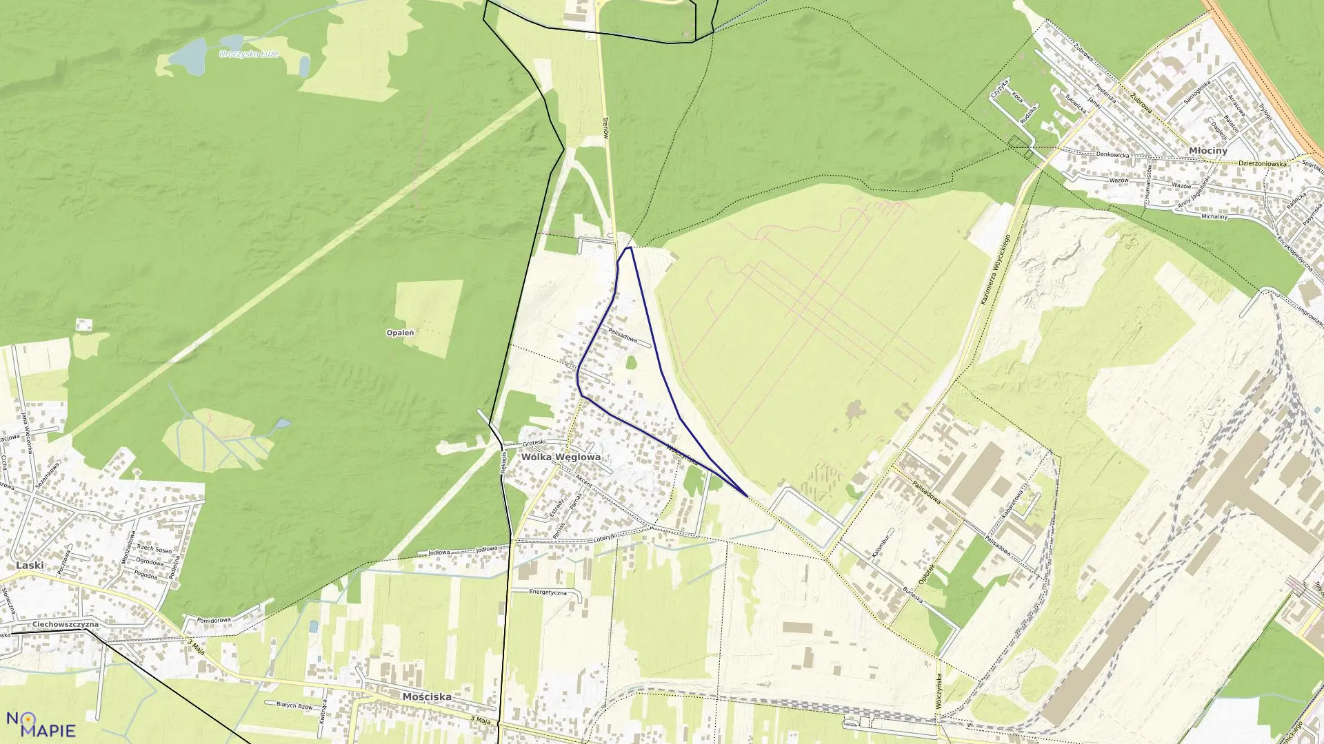 Mapa obrębu 7-12-03 w mieście Warszawa