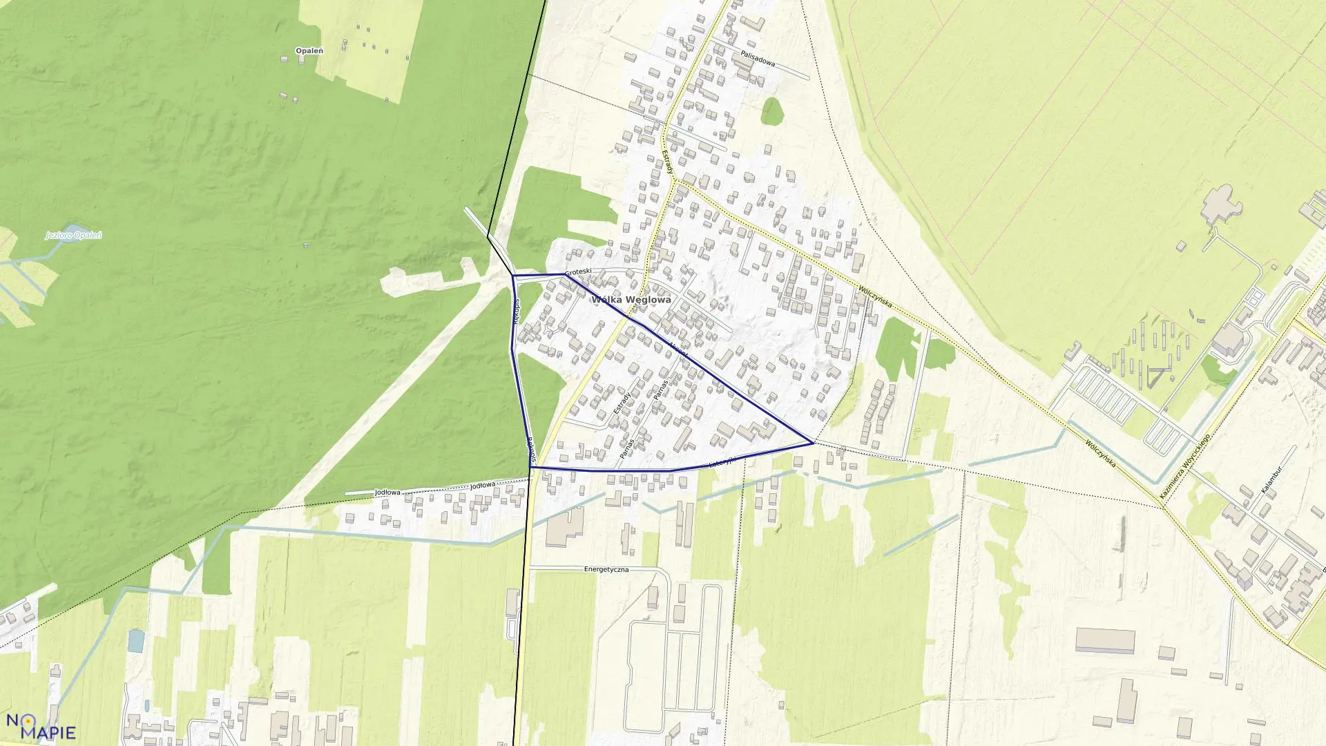 Mapa obrębu 7-12-04 w mieście Warszawa