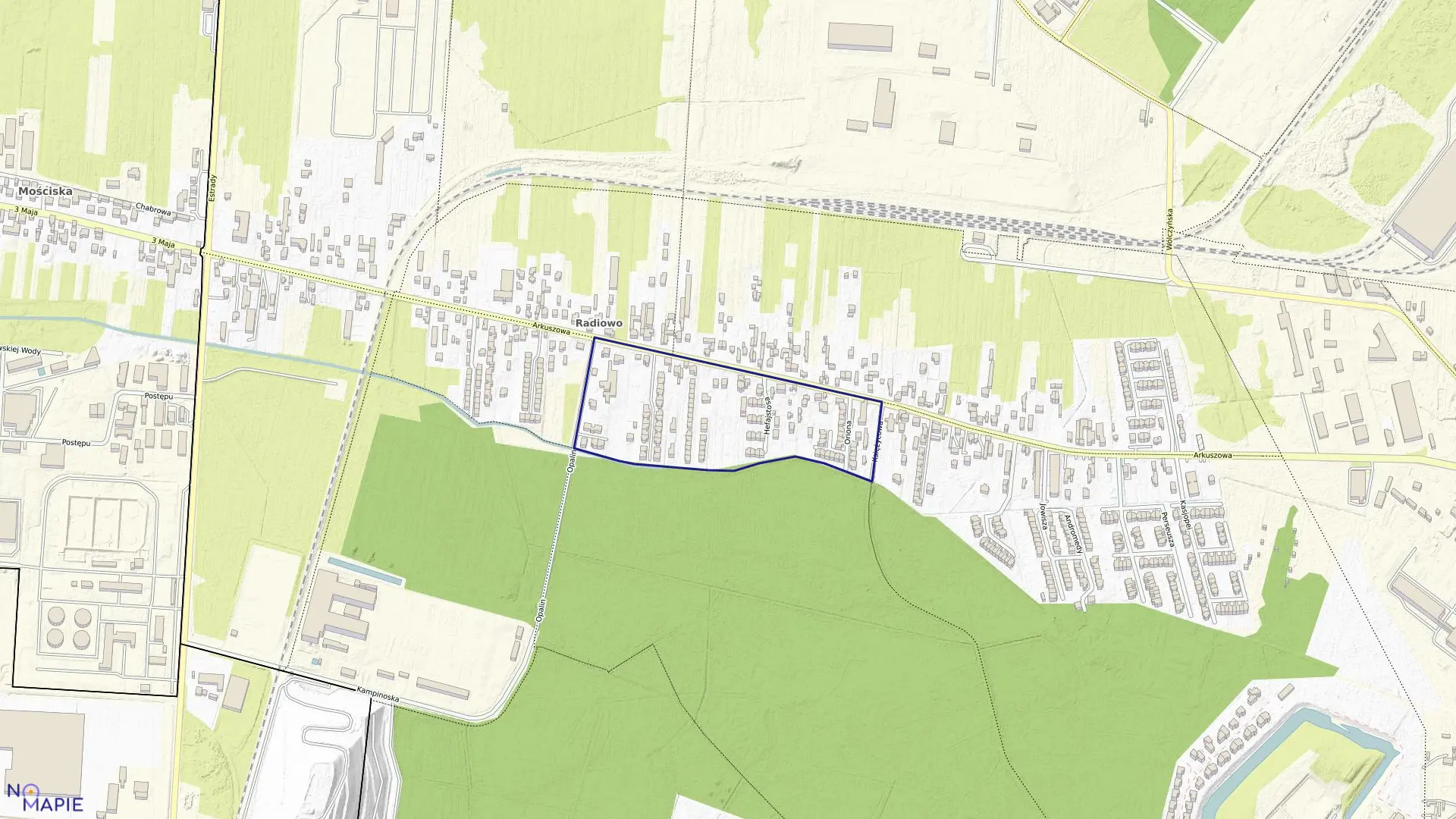 Mapa obrębu 7-12-10 w mieście Warszawa