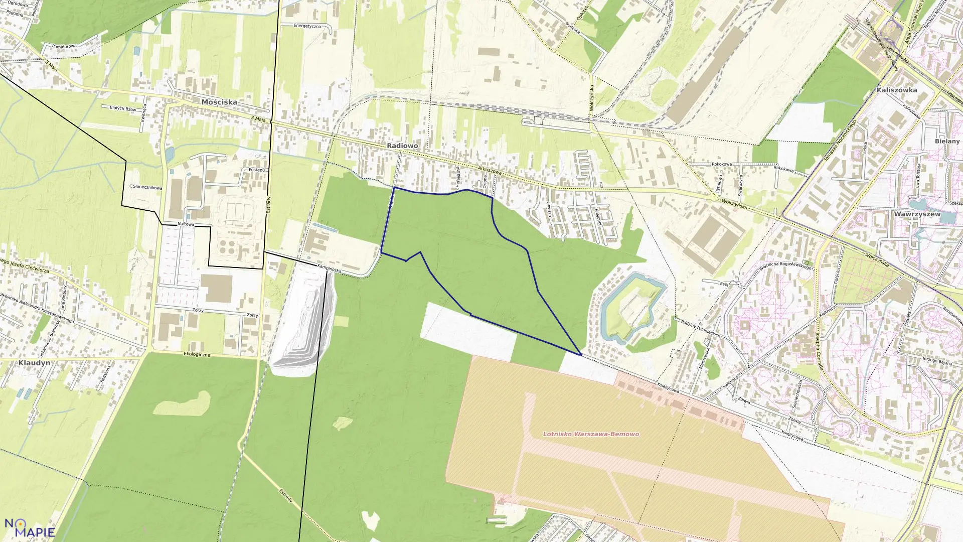 Mapa obrębu 7-12-13 w mieście Warszawa