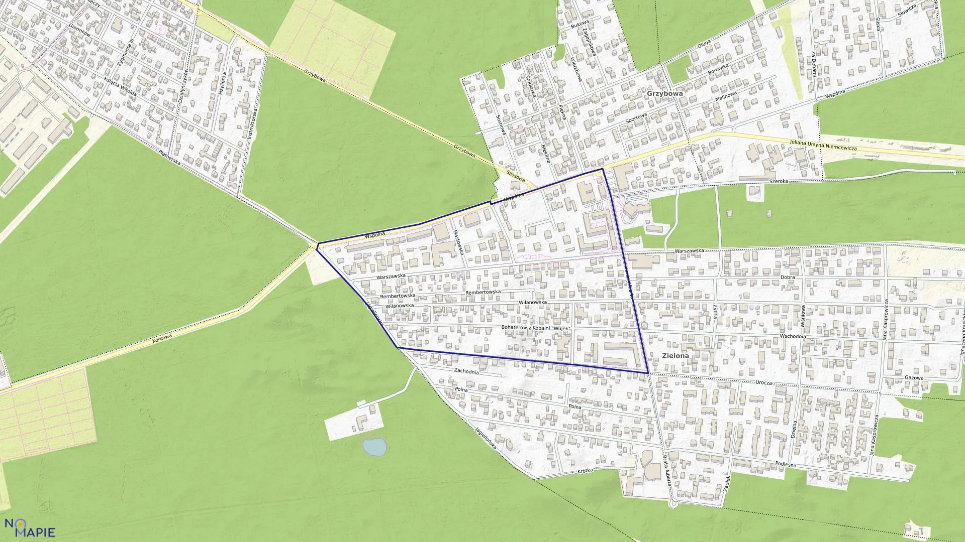 Mapa obrębu 8-05-01 w mieście Warszawa