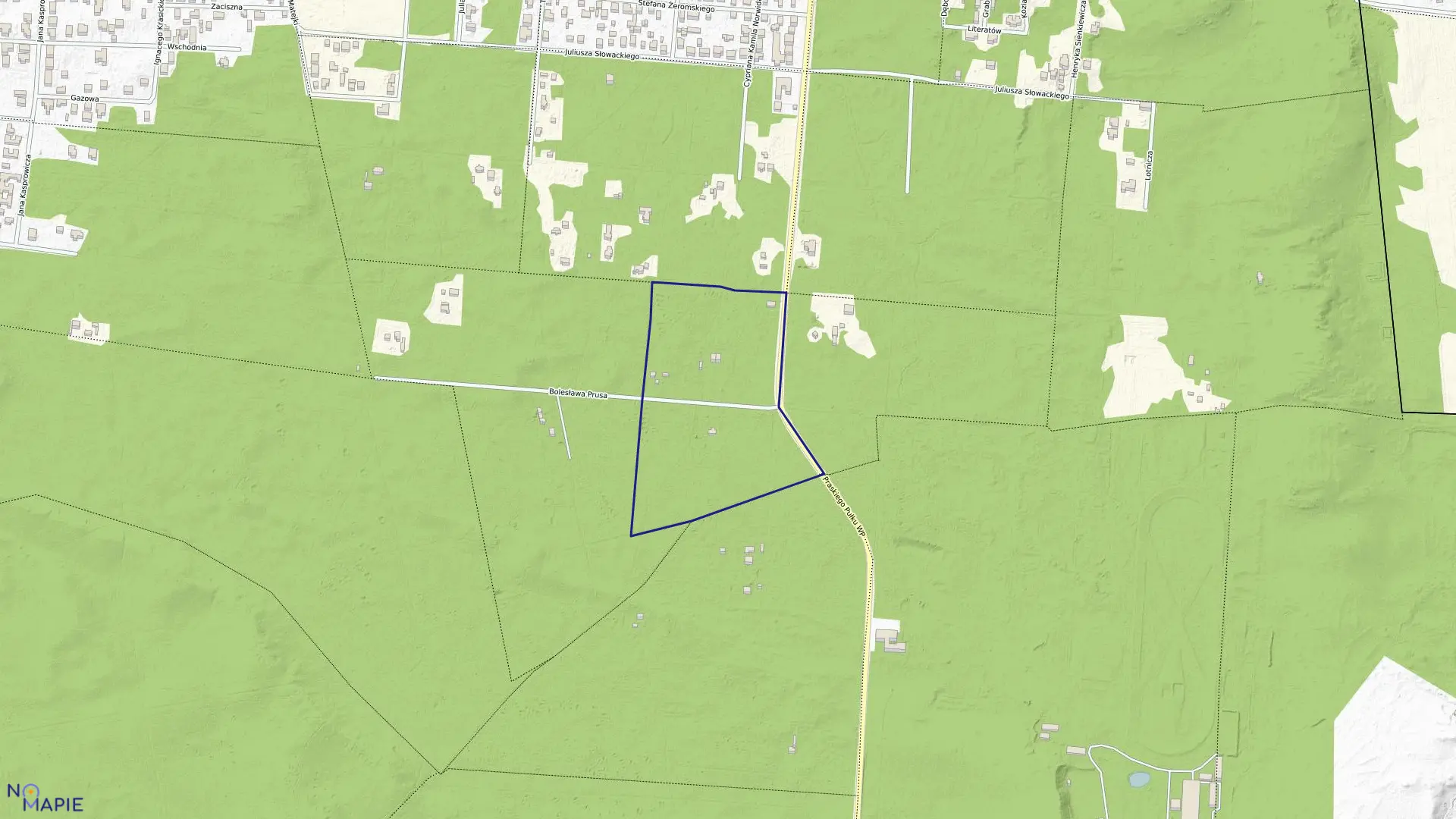 Mapa obrębu 8-06-09 w mieście Warszawa